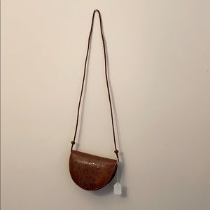 Vintage lizard skin crossbody bag